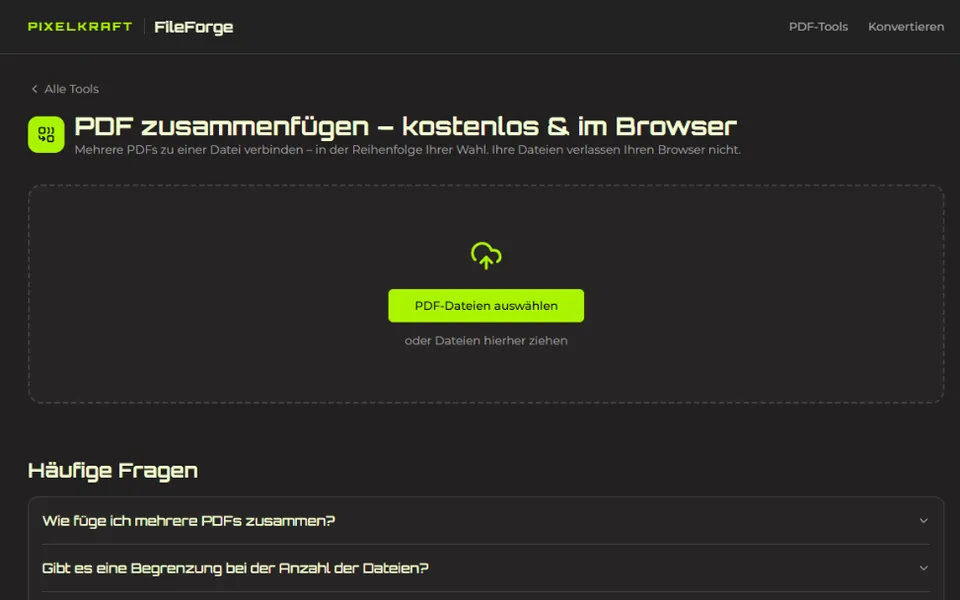 FileForge: PDF zusammenfügen